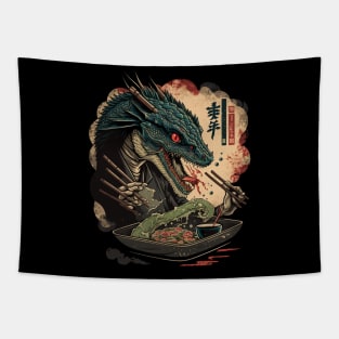 Hungry Sushi Dragon Tapestry