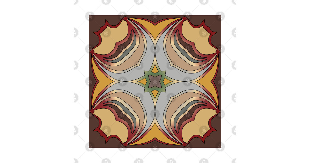 Eastern square pattern - Eastern - T-Shirt | TeePublic