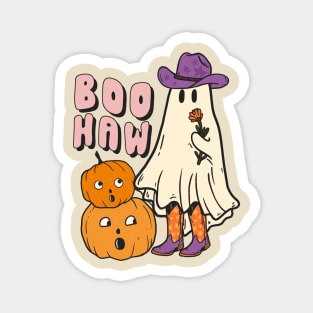 Halloween Boo Haw Ghost Funny Cowboy Cowgirl Magnet