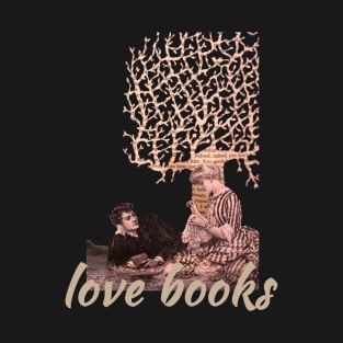 Love books valentine paper art T-Shirt