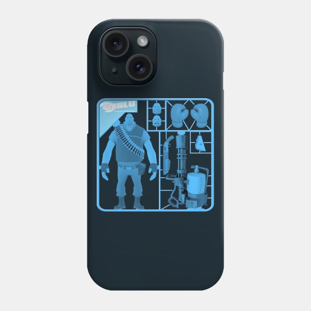 Team Fortress 2 - Heavy Weapons Guy Model Sprue - Blu Phone Case by Reds94