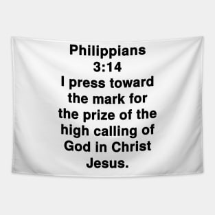 Philippians 3:14 King James Version Bible Verse Typography Tapestry