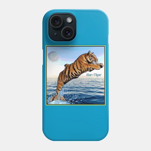 Tiger Dolphin Phone Case by Random Reverberations