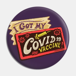 I Got My Covid Vaccine! Wonka Golden Ticket Pin