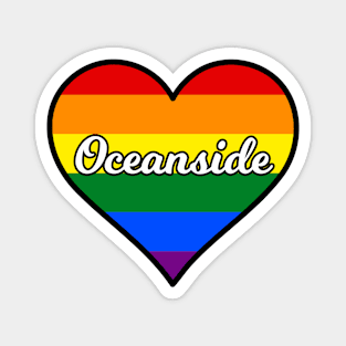 Oceanside California Gay Pride Heart Magnet