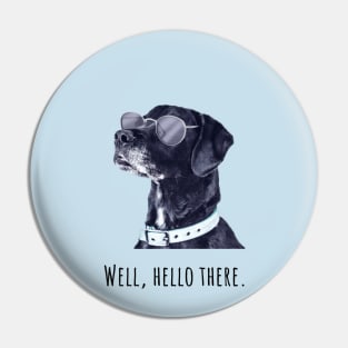 Well, hello there. Dog in Sunglasses Pin