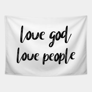 Love god love people Tapestry