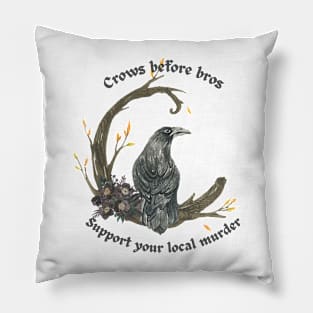 Crows before Bros Pillow