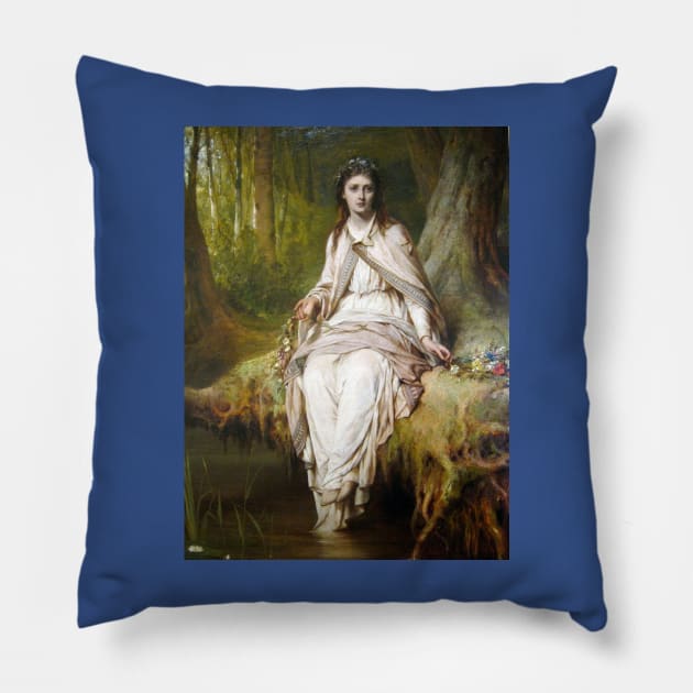 Ophelia - Thomas Francis Dicksee Pillow by forgottenbeauty