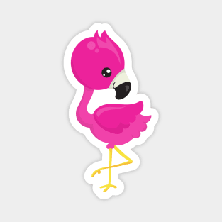 Cute Flamingo, Pink Flamingo, Baby Flamingo, Bird Magnet