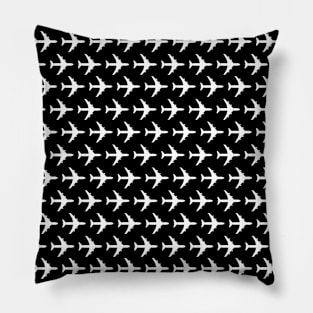 Aviation Airplane White Patter Design Pillow