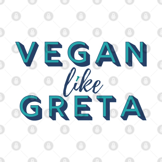 VEGAN LIKE GRETA in Muted Green and Blue - Climate Vegan by VegShop