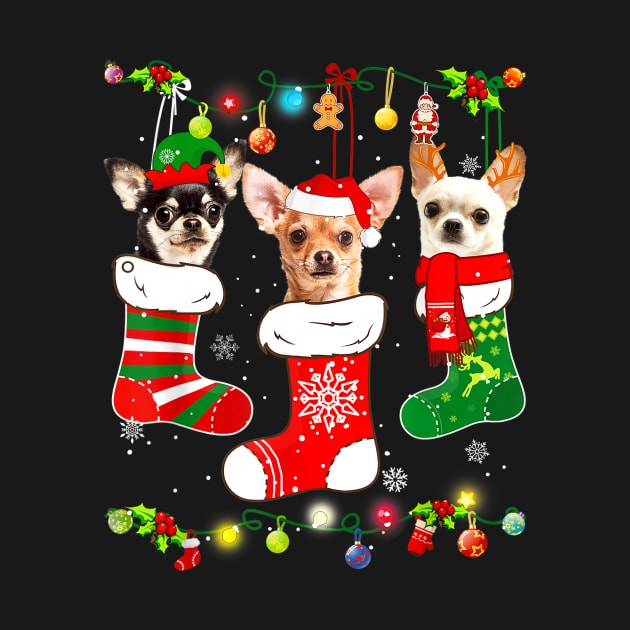 Chihuahua Christmas Lights Funny Xmas Dog Lover by Buleskulls 