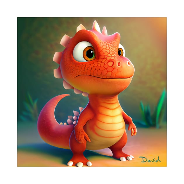 Baby Dinosaur Dino Bambino - David by KOTOdesign