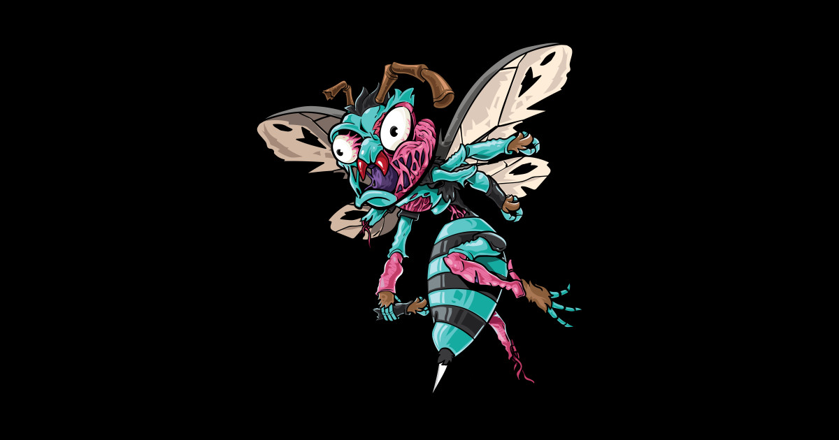 Halloween Zombie Bee Zombee Costume Illustration Funny Gift Zombie
