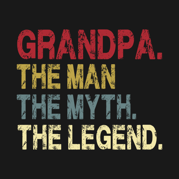 Grandpa - The Man - The Myth - The Legend Father's Day Gift Papa by David Darry