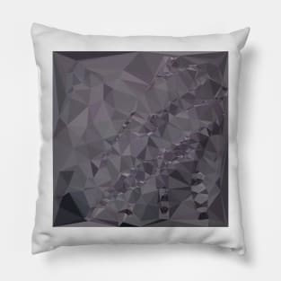 Dark Liver Lavender Abstract Low Polygon Background Pillow