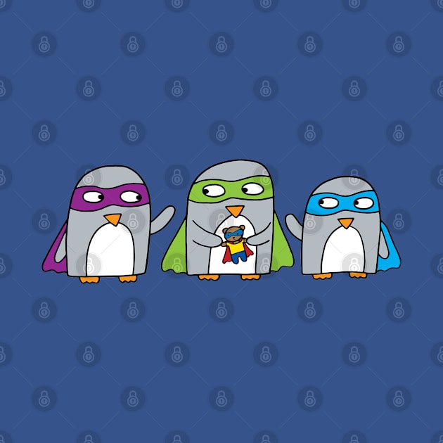 Superhero Penguin Friends by PenguinParadeUK