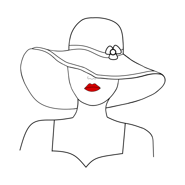 RED Lipstick  Women Fashion Design by SartorisArt1