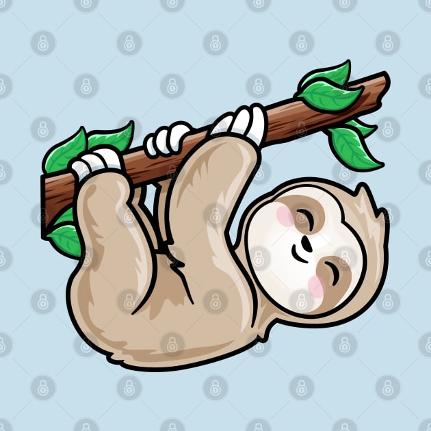 Kawaii Cute Climbing Sloth by PnJ