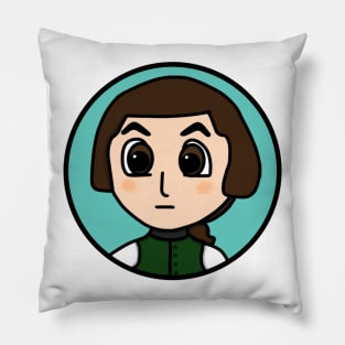 Patriot Portrait - Chibi Paul Revere (Large Print) Pillow