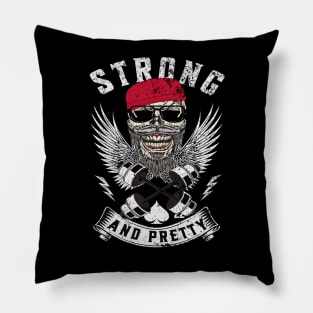 Strong And Pretty Vintage Motivation Pillow