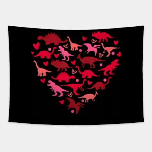 Dinosaur Love Heart T Rex Cute Valentines Day Boys Toddlers Tapestry