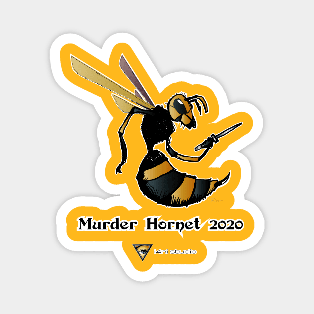 Murder Hornet Magnet by i4ni Studio