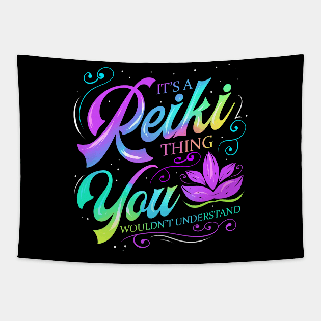 Reiki Thing Reiki Practitioner Tapestry by ChrisselDesigns