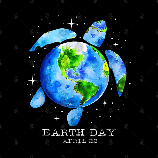 Earth Day 2024 Restore Earth Sea Turtle Art, Save the Planet by lunacreat