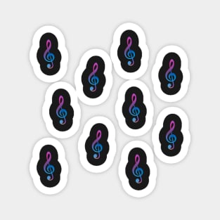 Gradient Treble Clef Multipack (10pcs) Magnet