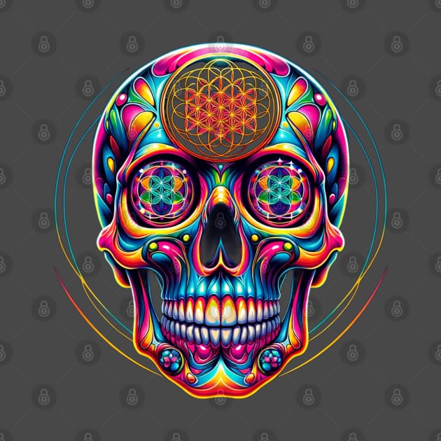 sacred geometry skull by Ekim Ts