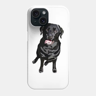 Black Labrador Doodle Phone Case