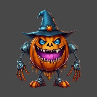 Pumpkin monster on Halloween T-Shirt