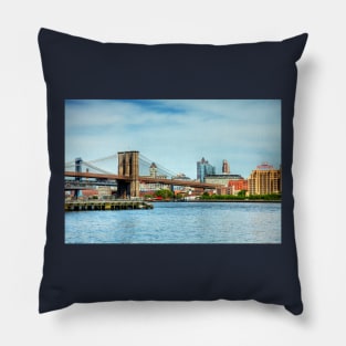 Brooklyn Bridge East River New York City Pillow