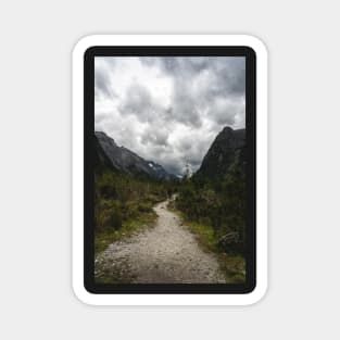 Track In between of Epic Mountains in New Zealand Magnet