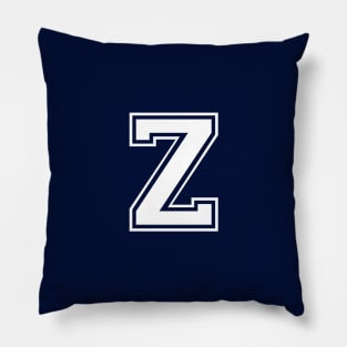 Initial Letter Z - Varsity Style Design. Pillow