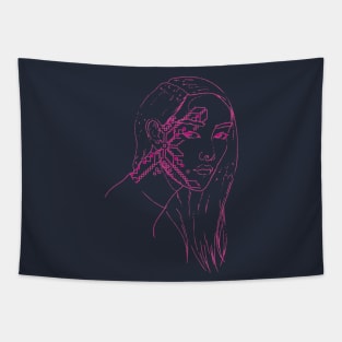 Mesmerizing drawing beauty face Tapestry