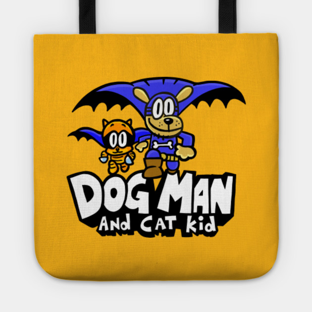 Dog Man And Cat Kid Cartoon Dog Man Tragetasche Teepublic De