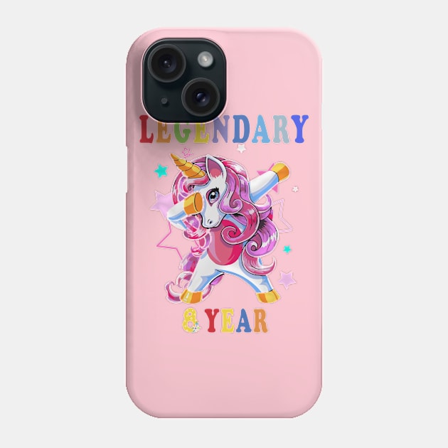 8th birthday unicorn Phone Case by NI78