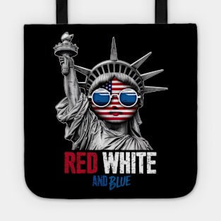 American Flag Statue of Liberty Fashion Tee Tote