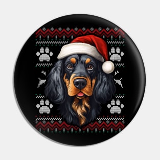 Gordon Setter Santa Hat Christmas Dog Mom Dad Pin