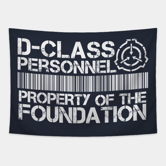 D-Class Personnel White Stamp Design Tapestry by Toad King Studios