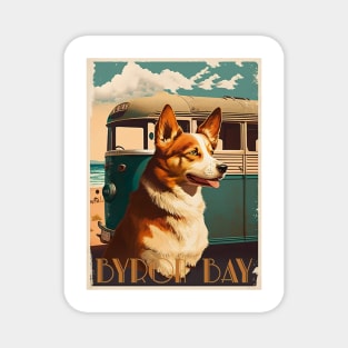 Byron Bay Dog Vintage Travel Art Poster Magnet