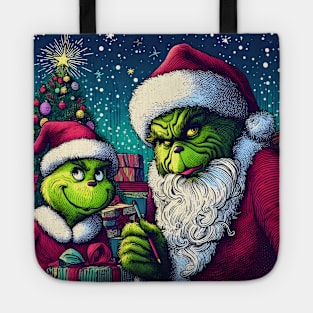 Whimsical Holidays: Grinch-Inspired Artwork and Festive Delights Tote