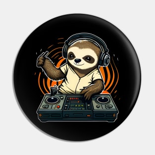 Sloth Dj Pin