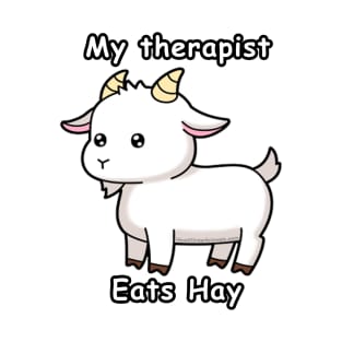 My Therapist Eats Hay Funny Goats T-Shirt