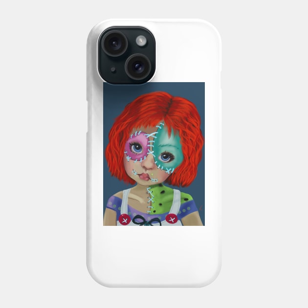 Bigeyes rag doll Phone Case by Accabella