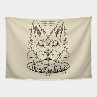 Three Eyed Dog Logo Tapestry