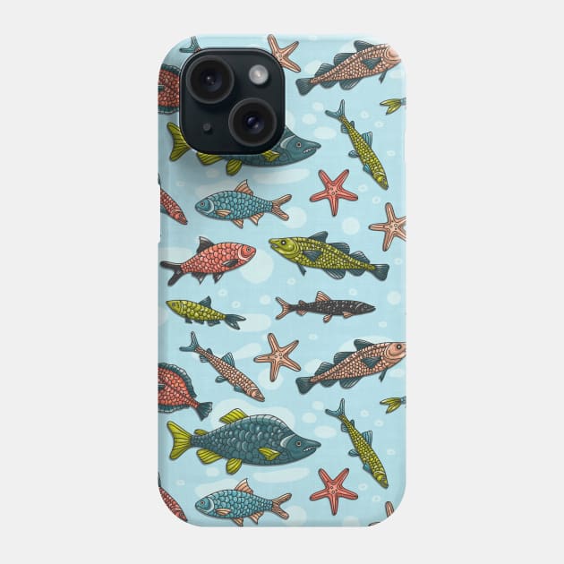 Colorful Ocean and River Fish Phone Case by Simplulina